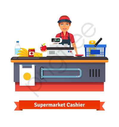 Cashier clipart cashier supermarket, Cashier cashier