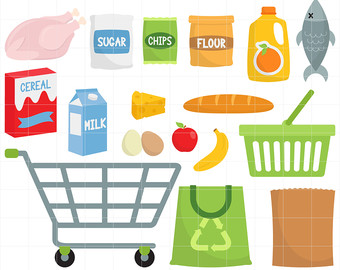 Supermarket Grocery bag clipart groceries clip art for