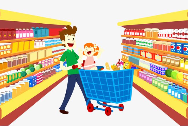 Supermarket Shopping, Supermarket, Shopping, Shopping Cart