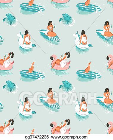 clipart surfing board summer time