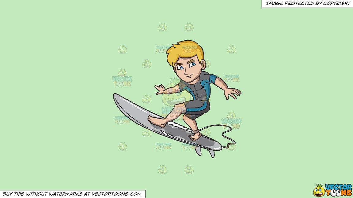 clipart surfing guy