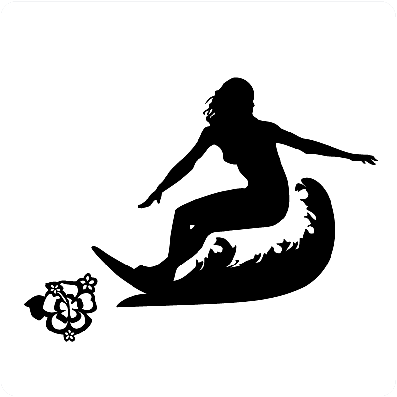 Logo surfing silhouette.