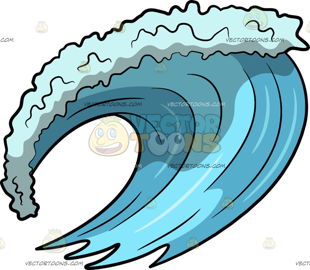 Cartoon ocean waves.