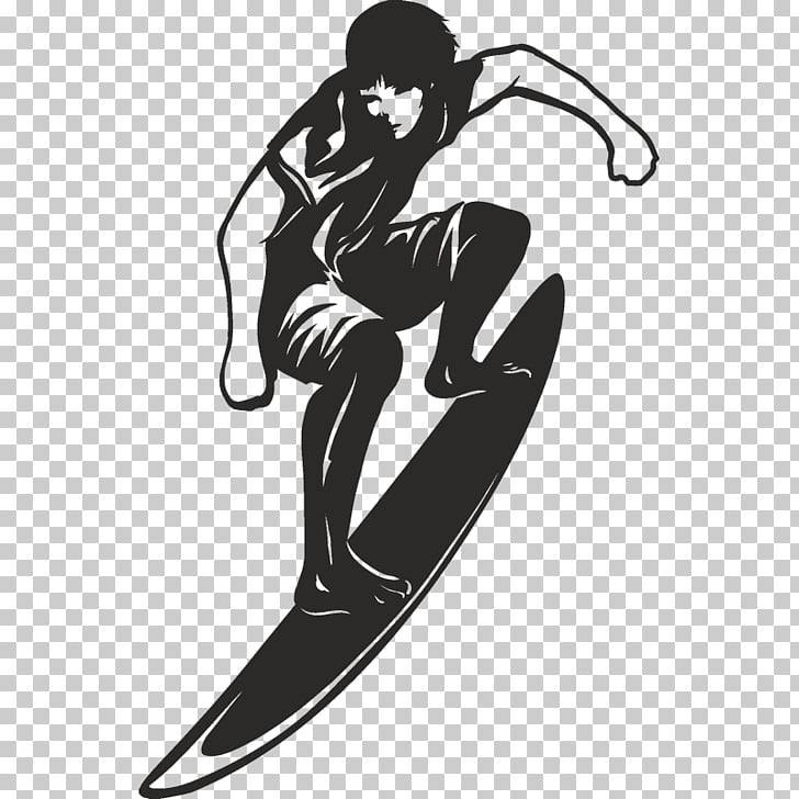 Black and white Surfing , surfing PNG clipart