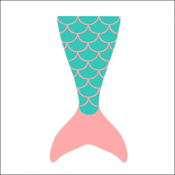 Mermaid tail silhouette.