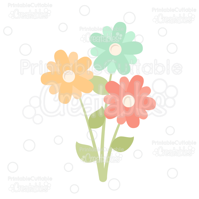 Spring Flowers FREE SVG Cut File