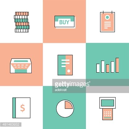 Business Vector Logo Icons Business, Bank and Finance