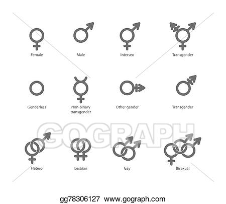 Vector clipart gender.