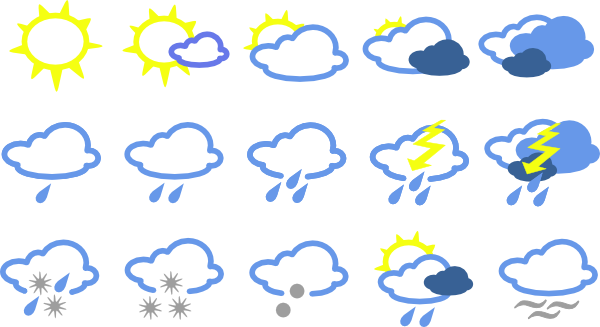 Simple Weather Symbols Clip Art at Clker