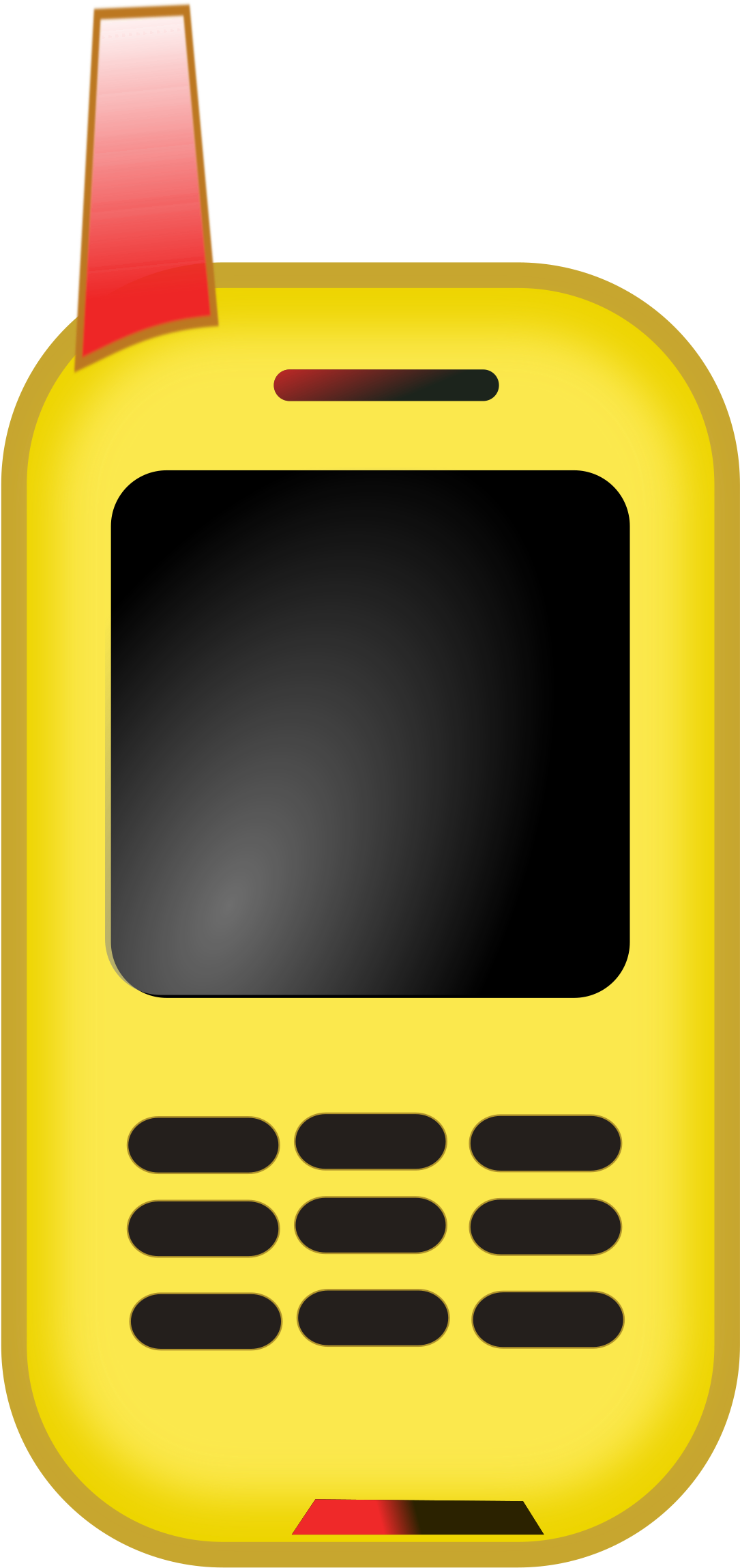 Telephone Clipart Yellow