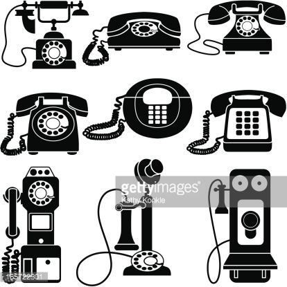 Old fashioned telephone clipart
