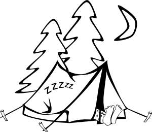 Camping Tent Clipart Black And White