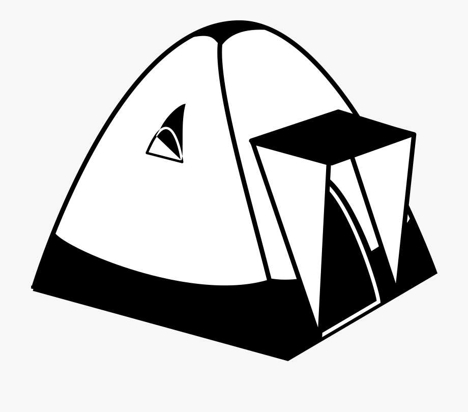 Camping clipart black.