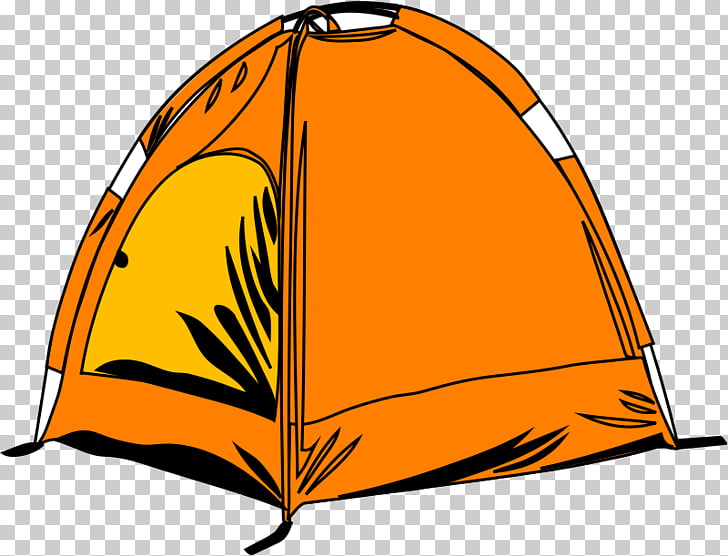 Camping Tent Campsite Campfire , Sick Dog Cartoon, orange