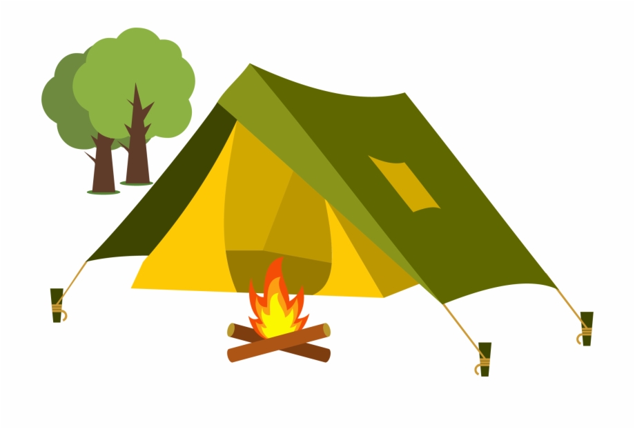 clipart tent camping campsite