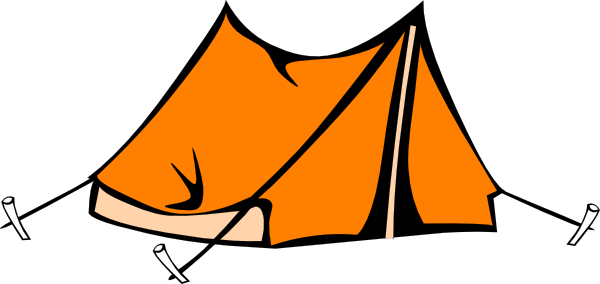 clipart tent camping cartoon