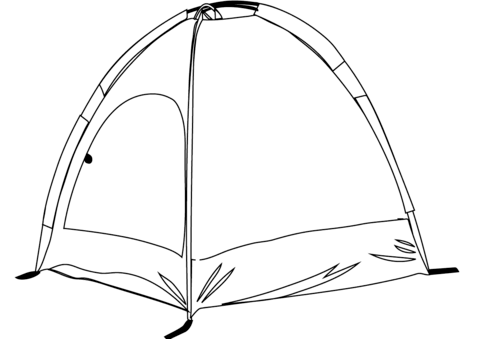 Camping Tent coloring page