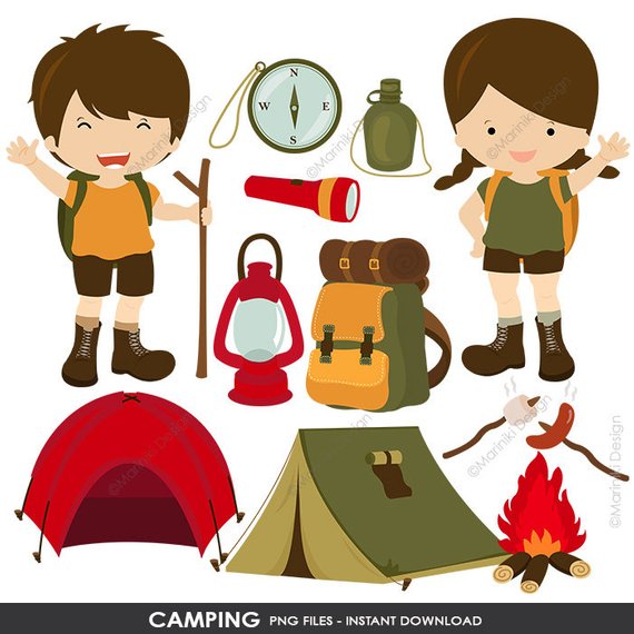 Bonfire clipart tent.