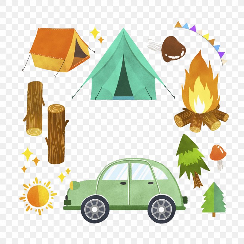 Camping Tent Campsite Illustration, PNG,