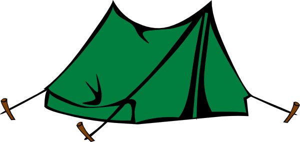 Green tent clip art vector
