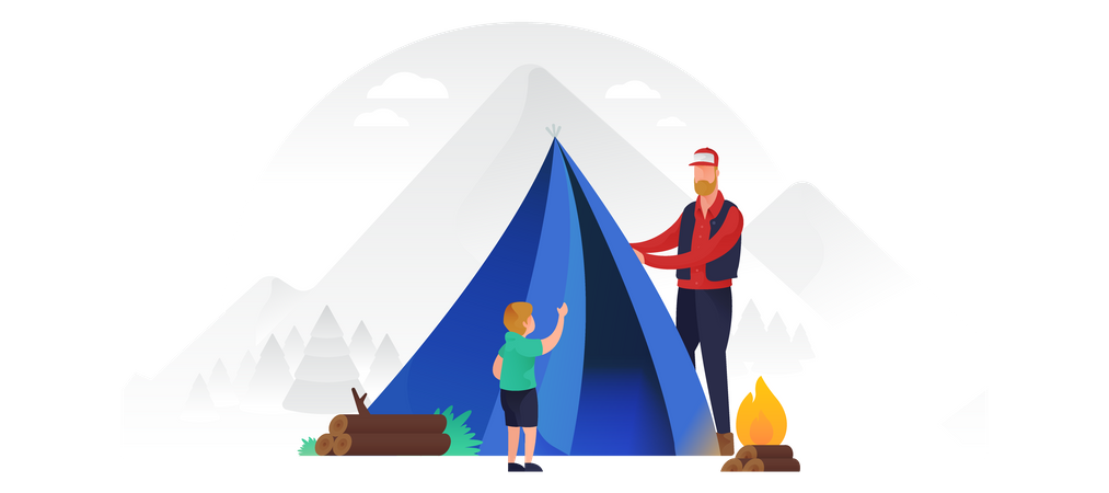 Top camping illustrations.
