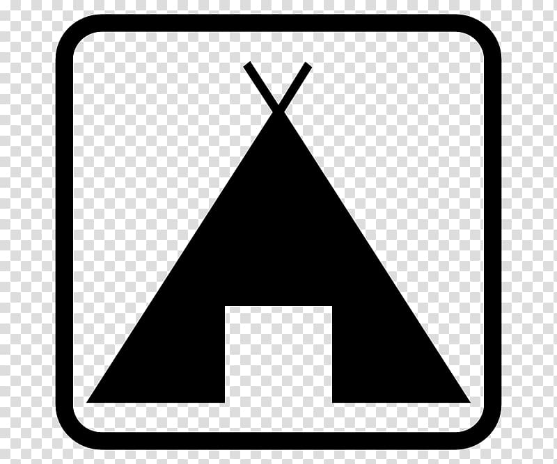 Camping Campsite Tent Symbol , hand drawn transparent