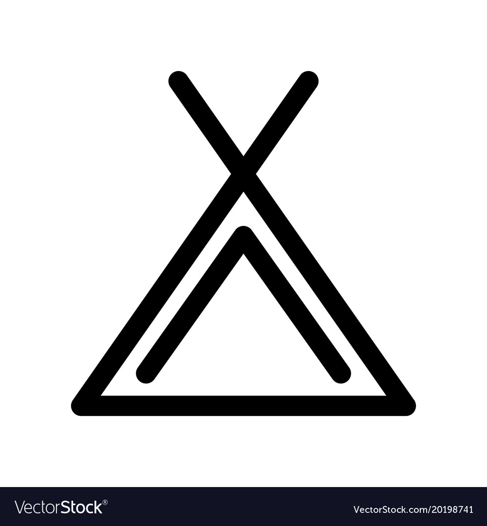 Camping tent icon symbol of campsite outline