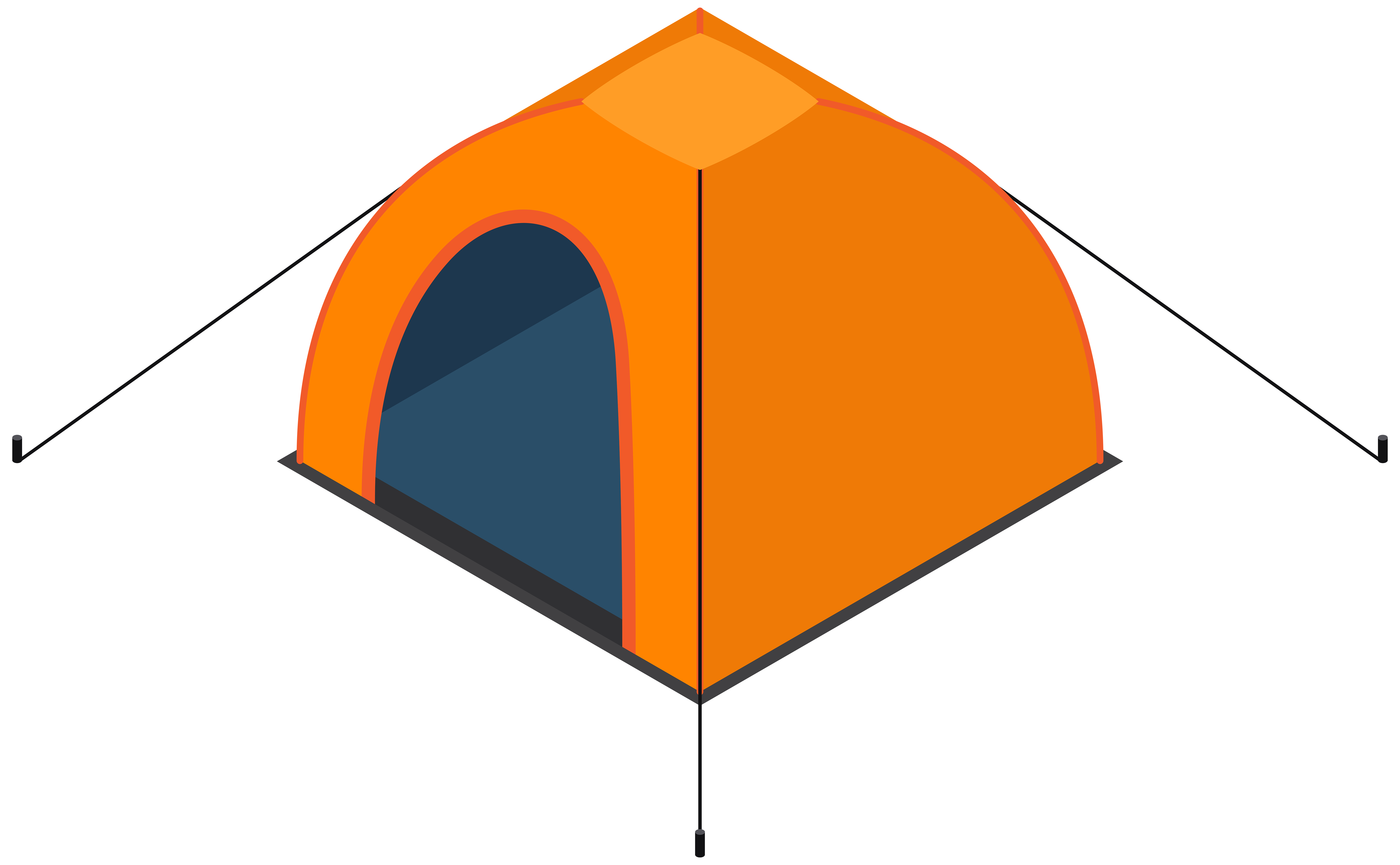 Camping tent transparent.
