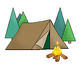 clipart tent camping trip