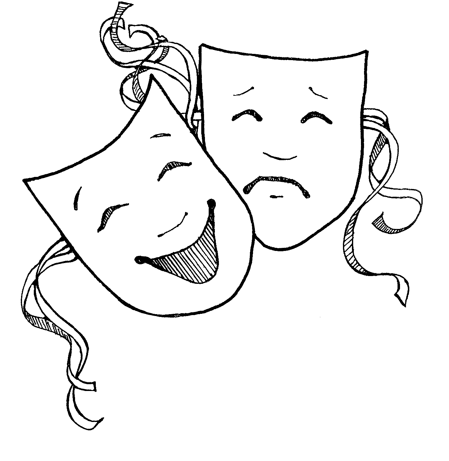 Free Drama Clipart Black And White, Download Free Clip Art