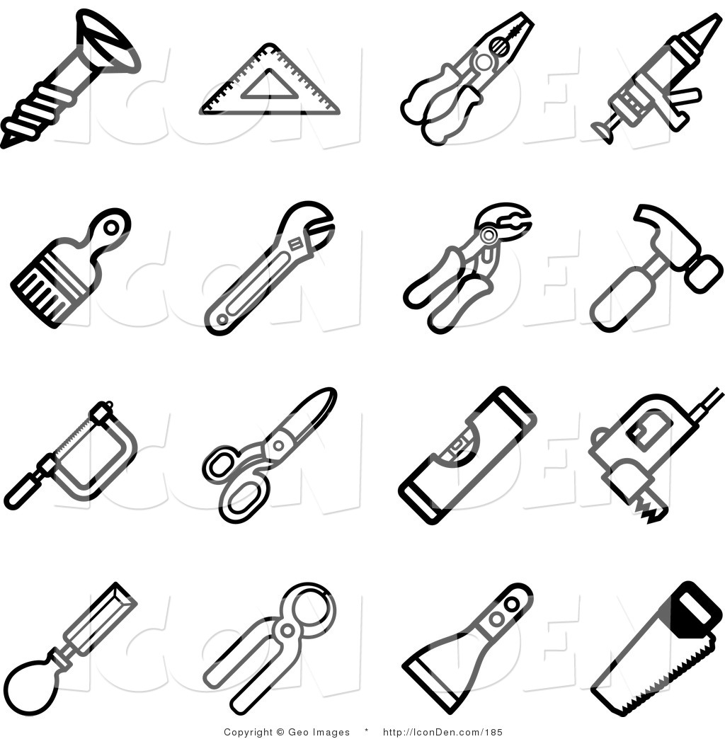 Tool Clip Art Black And White