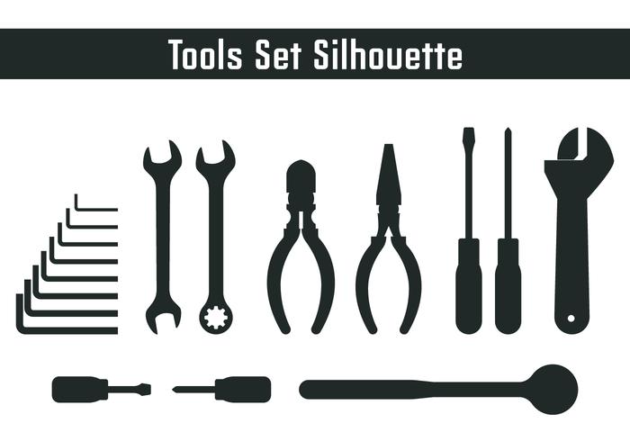 Tools set silhouette.