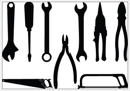 Tools Silhouette Clip Art Pack