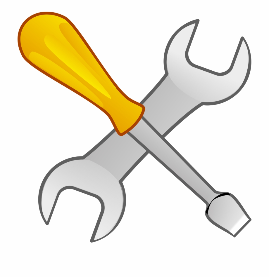 Screwdriver and wrench.