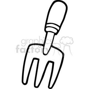 Black and white garden tool clipart