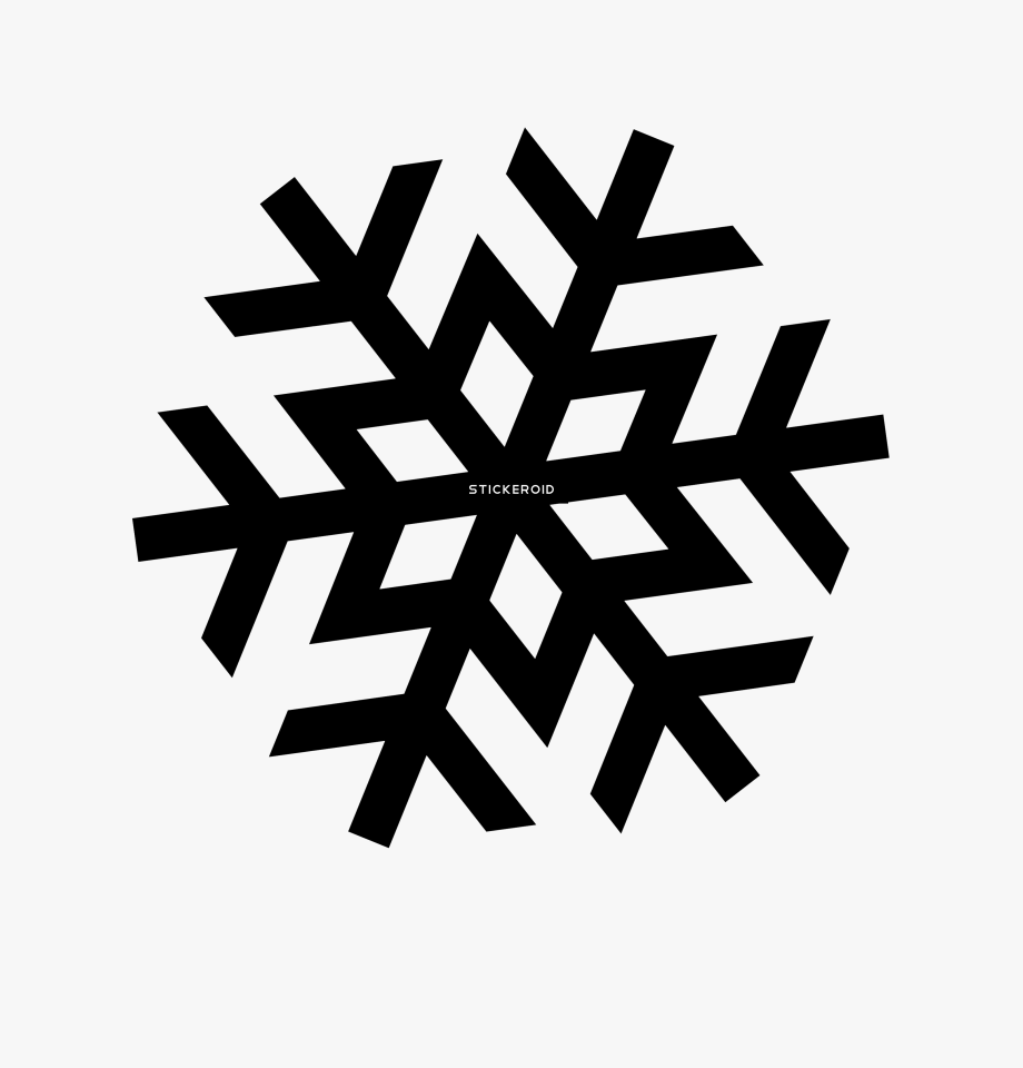 Black Snowflake Clipart Transparent Background , Png