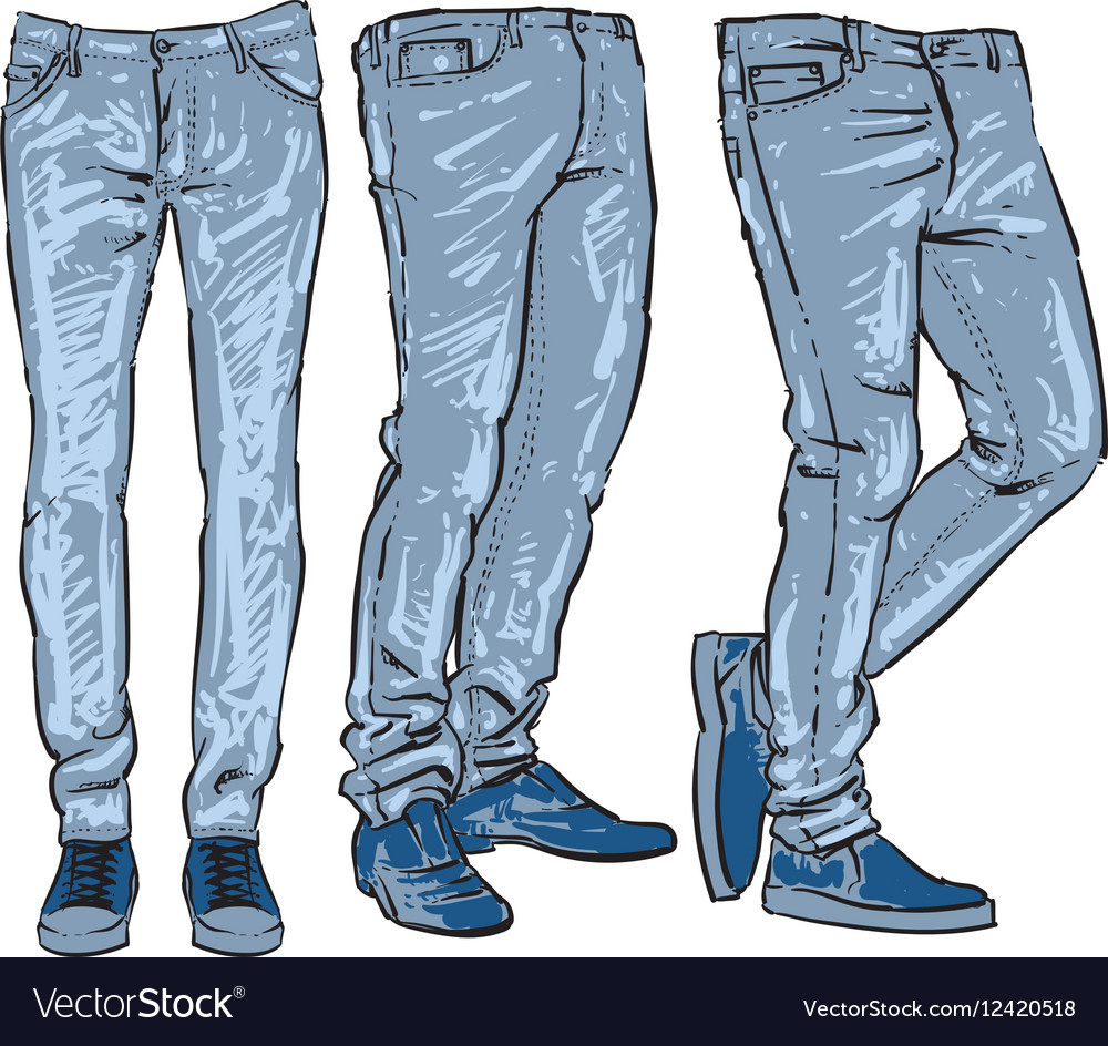 Blue jeans set.