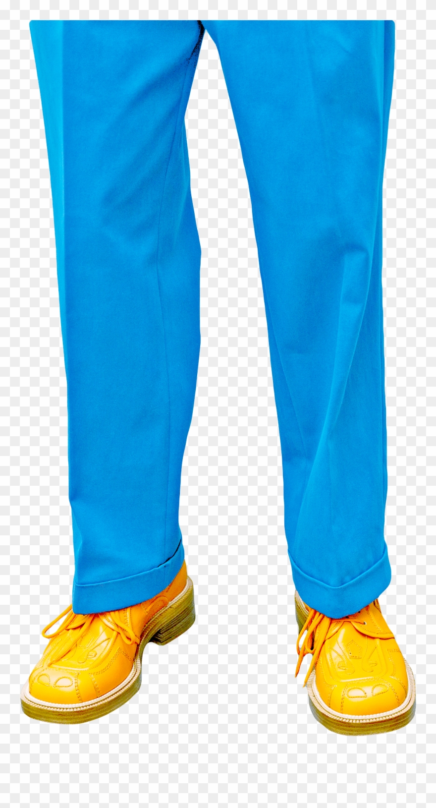 Blue Trousers And Yellow Shoes