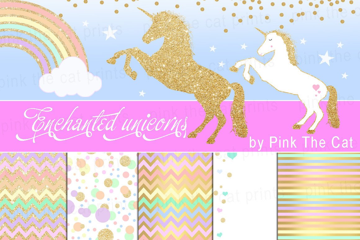 Unicorn clipart background.