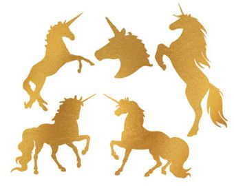 Unicorns gold foil.