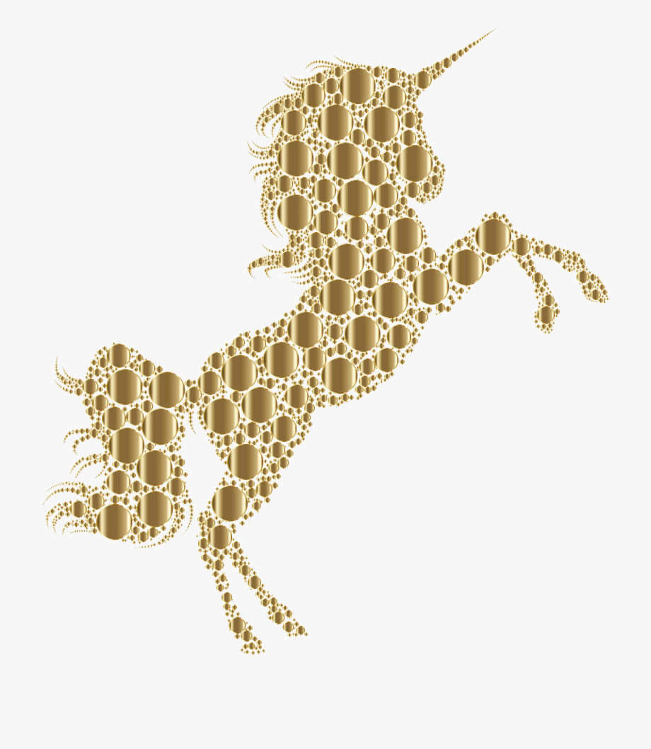 Clipart gold unicorn.