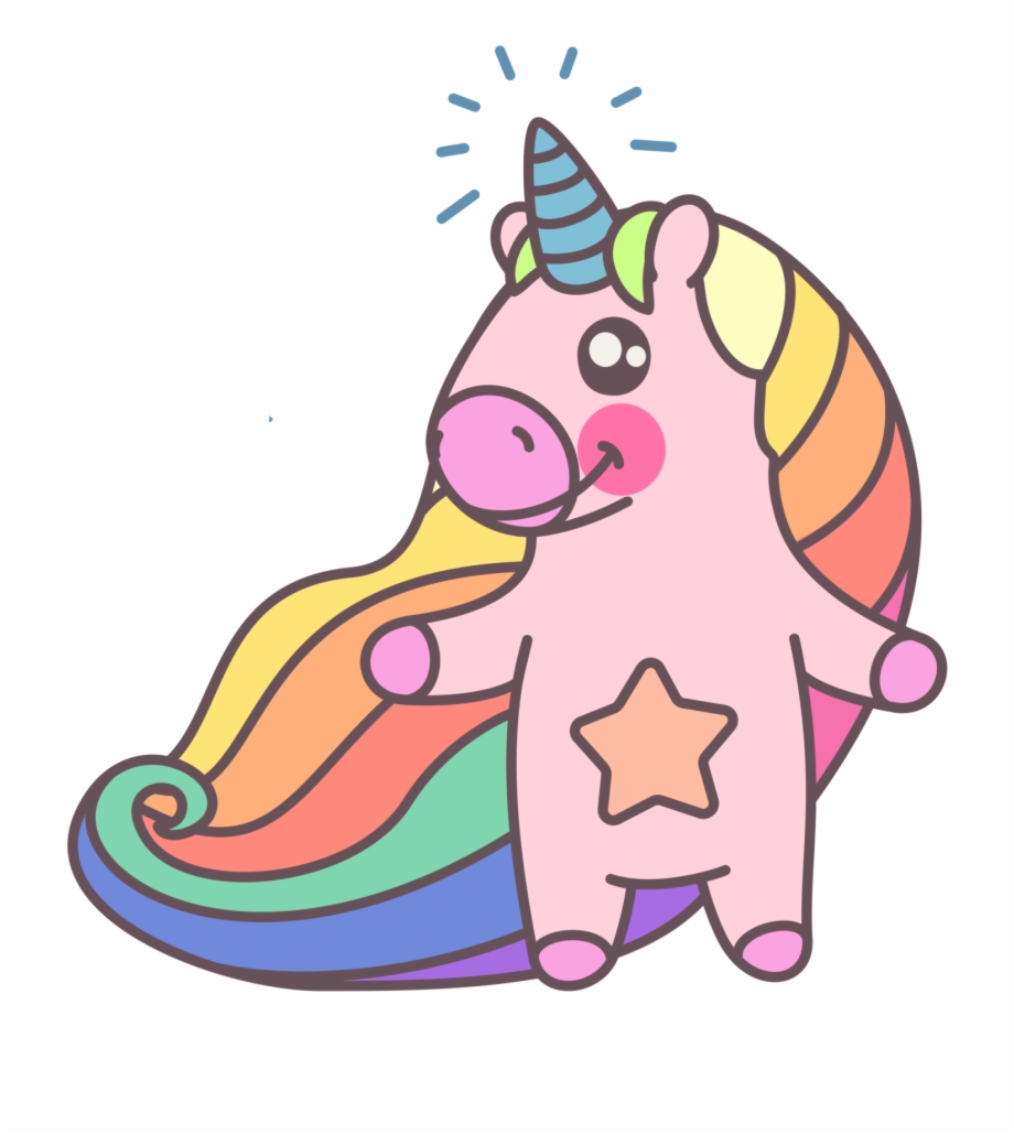 Cute rainbow unicorn.