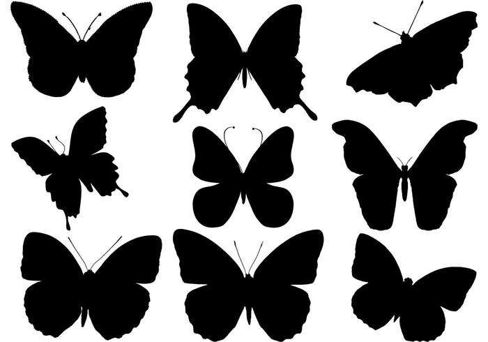 Free Butterfly Silhouette Vector