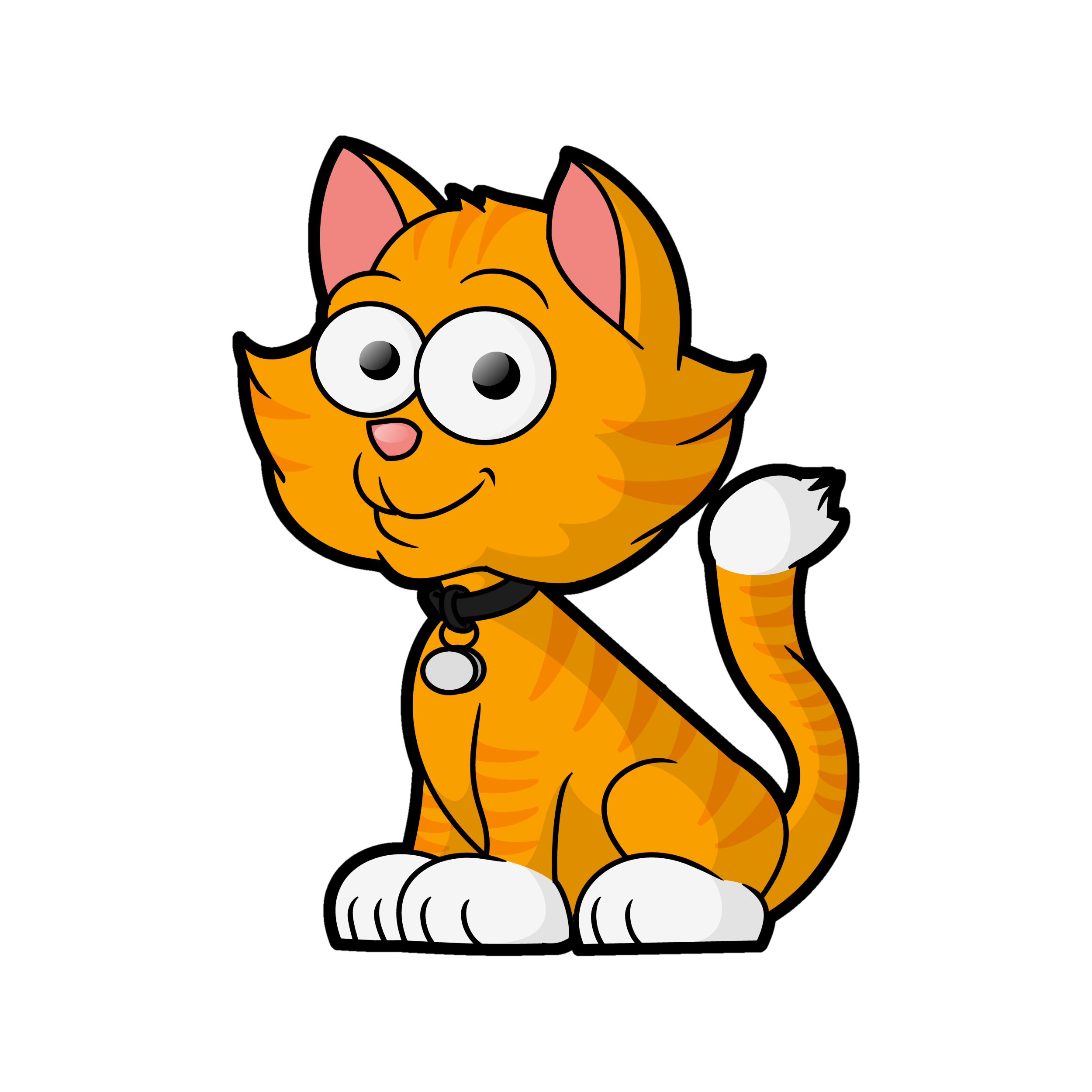 Cartoon cat vector.