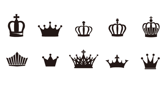 Crown icon vector.