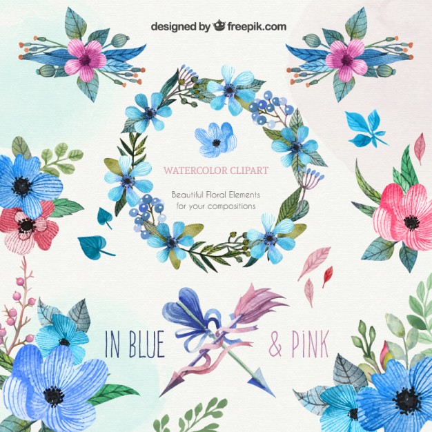 Floral flower clipart vectors photos and psd files free