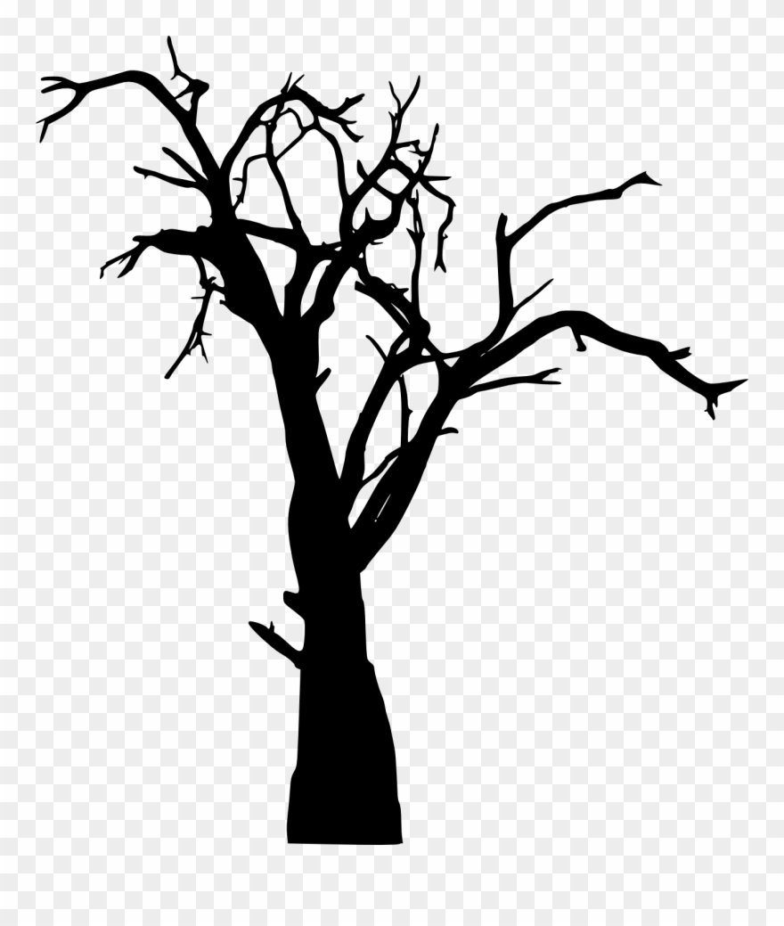 Tree silhouette vector.