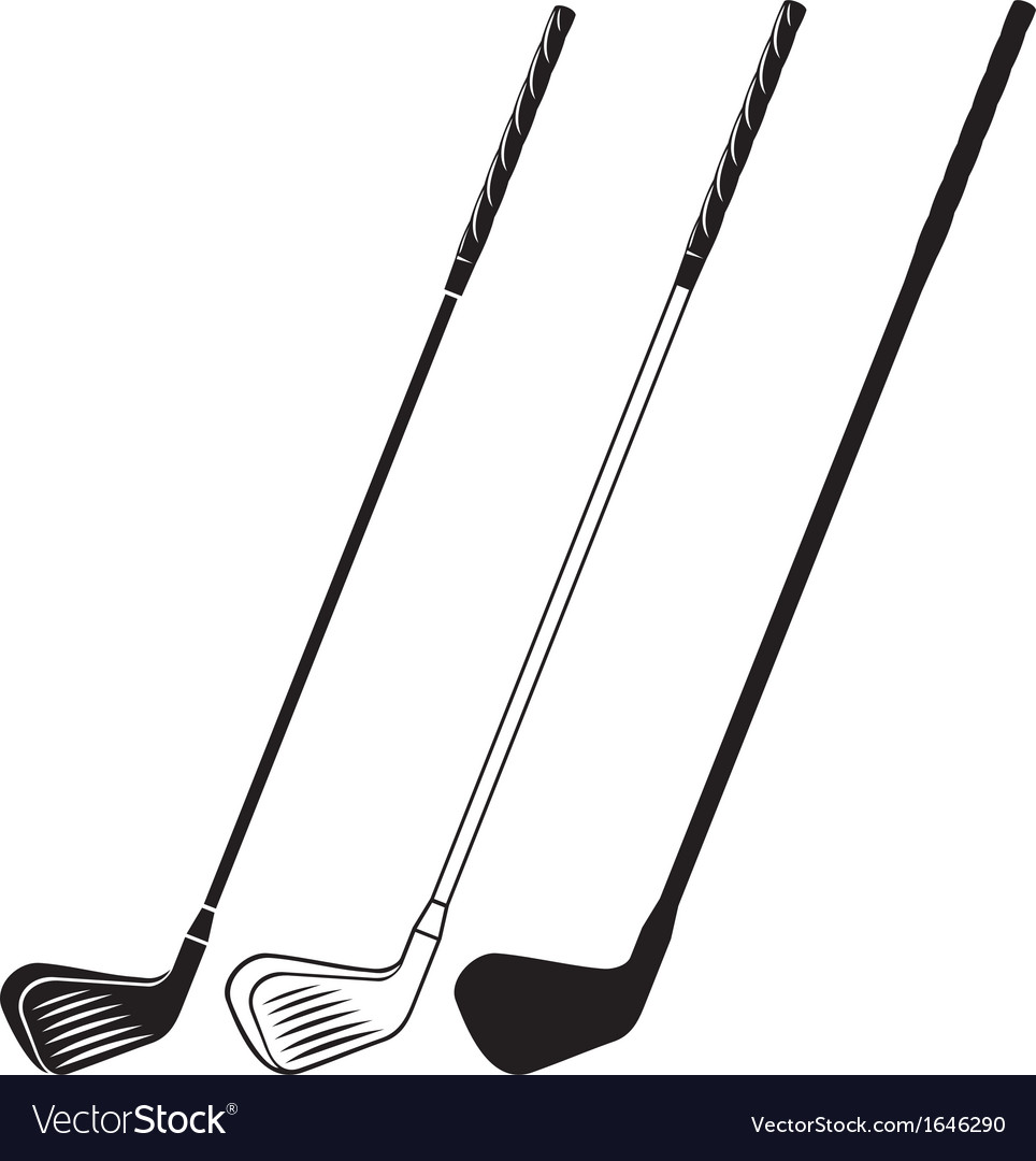 Golf club vector.