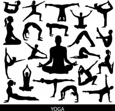 Free yoga silhouette vector free vector download