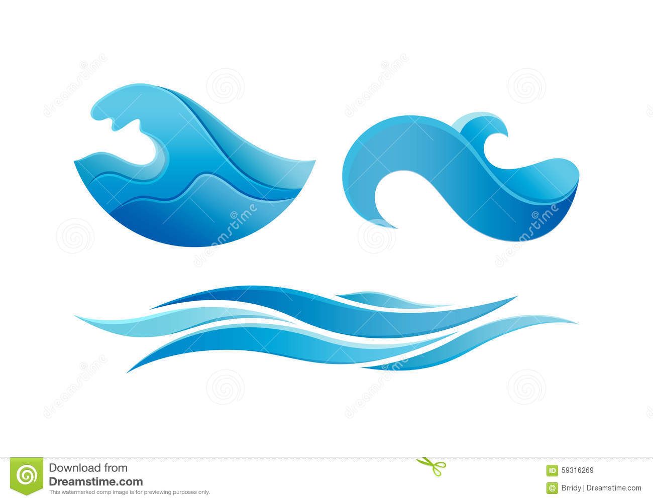 Ocean wave logo.